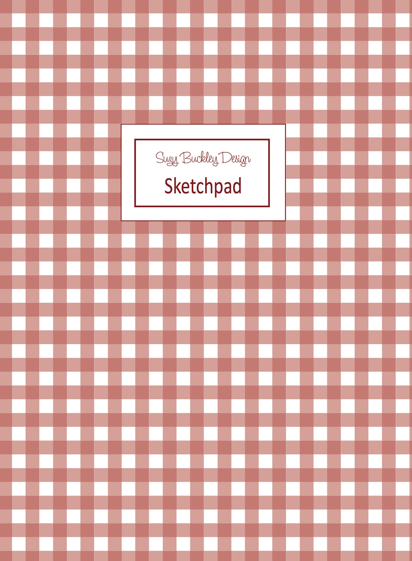 Red Gingham Vintage Pattern | Hardback Sketchbook | 120 Pages | 160gsm
