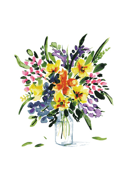 Spring Vase- Watercolour Art Print