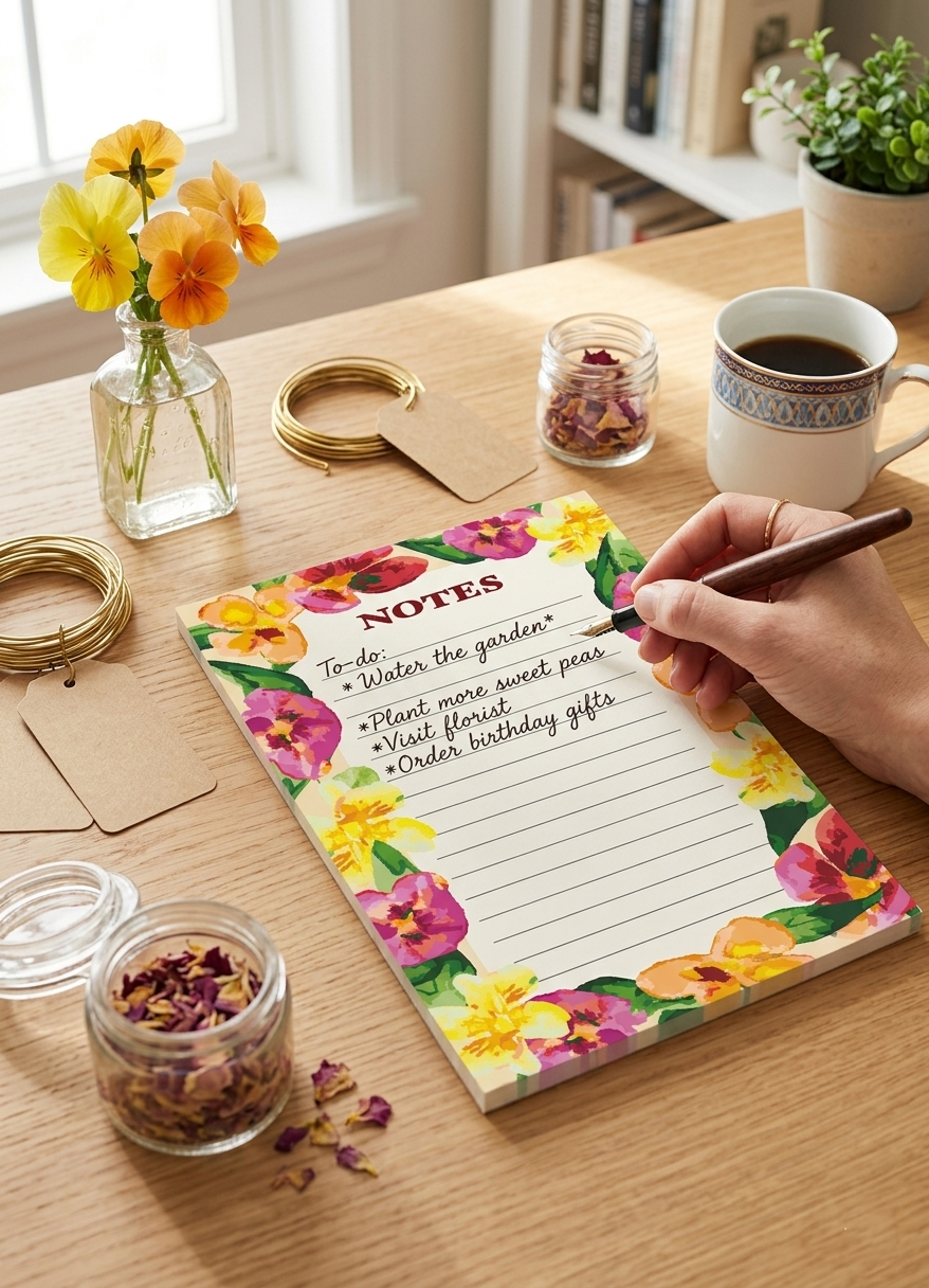 Sweet Pea - A5 Memo Pad