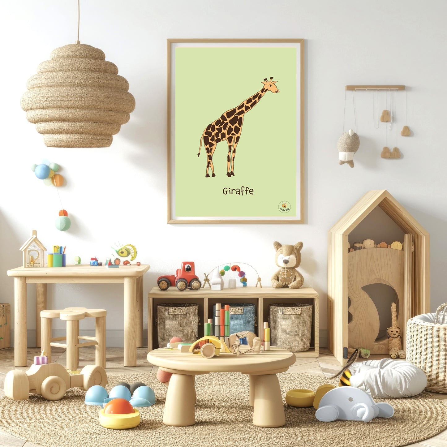 Tall Giraffe - Children's Wall Art