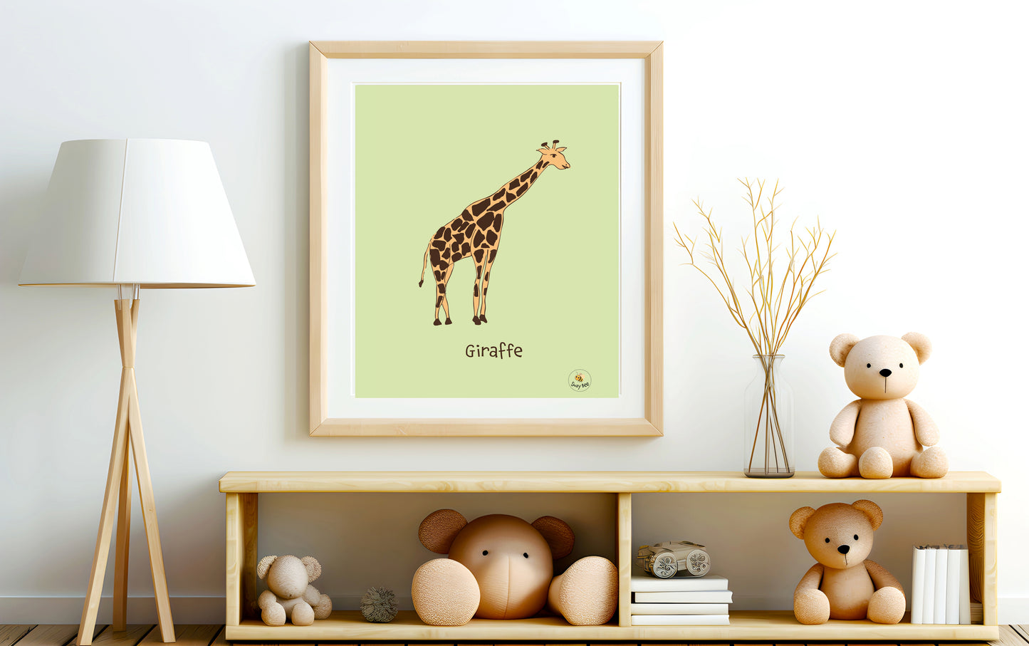 Tall Giraffe - Children's Wall Art