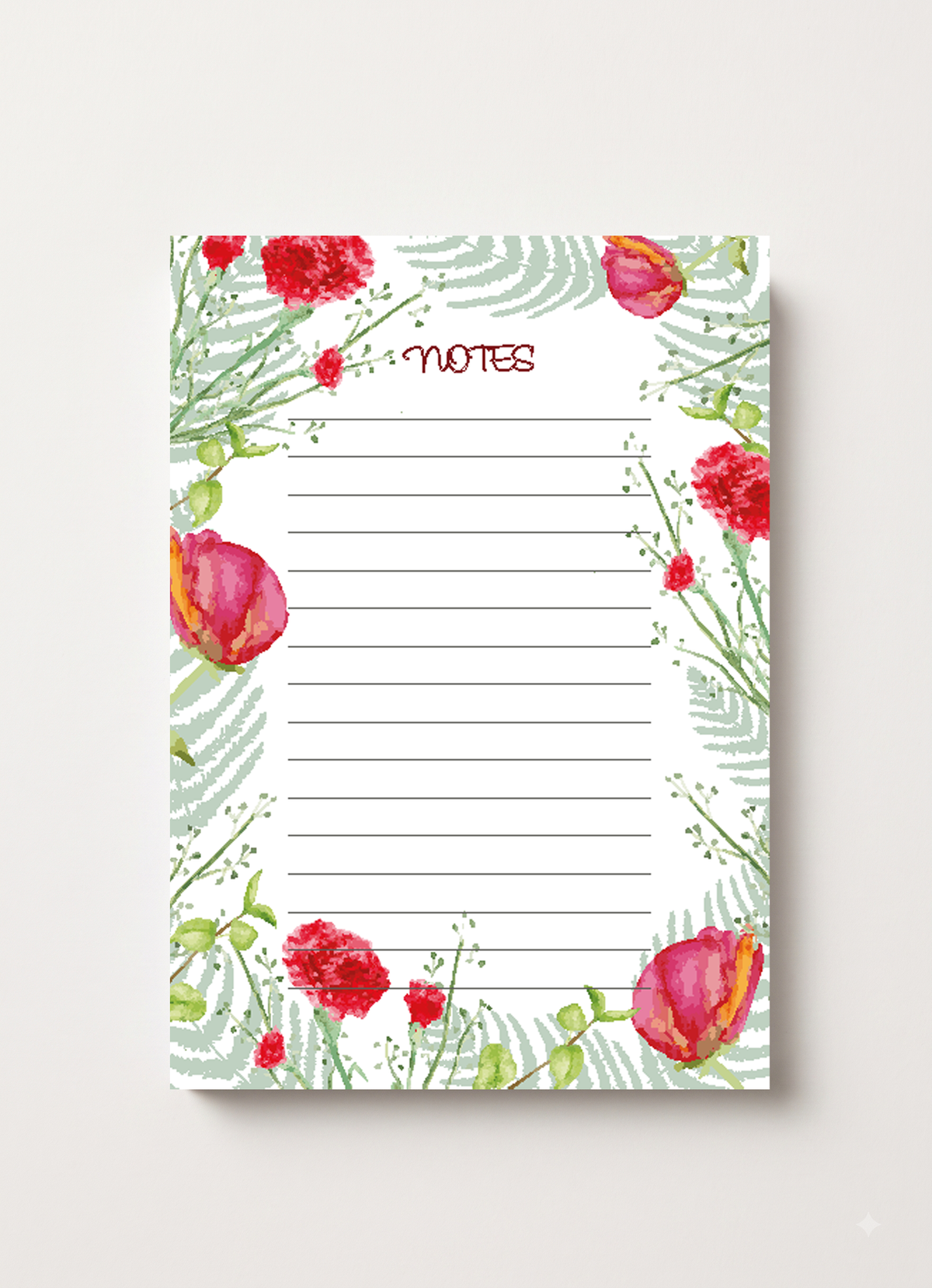 Carnation - January Birthflower - A5 Memo Pad