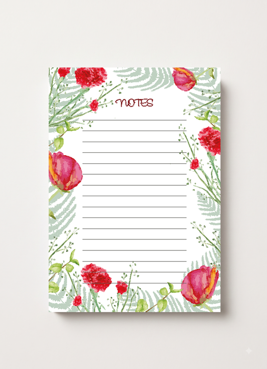 Carnation - January Birthflower - A5 Memo Pad