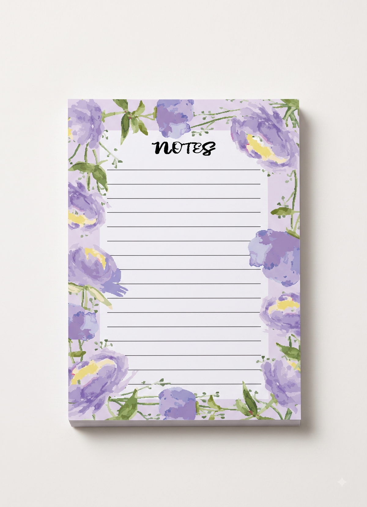 Purple Peony - A5 Memo Pad