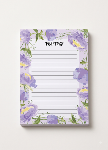 Purple Peony - A5 Memo Pad
