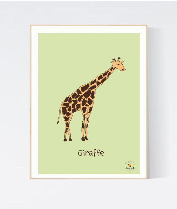 Tall Giraffe - Children's Wall Art